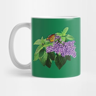 Heliotropes - Monarch Butterfly on Heliotrope Mug